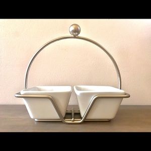 Pampered Chef Dip Bowls and Caddy Set Like New!